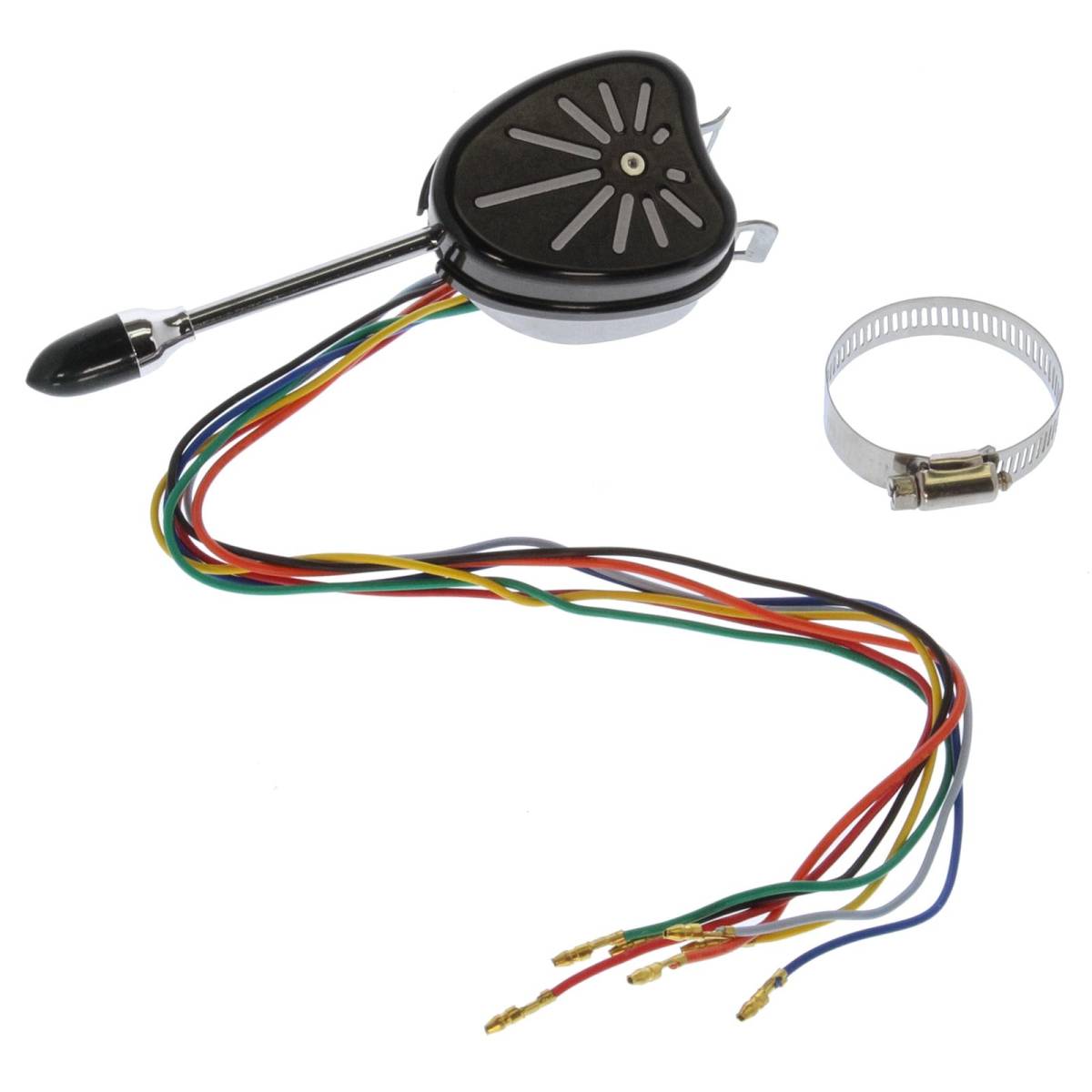 Granatelli Turn Signal Switch, W/ Billet Cover "Sunrise", Bright Black System