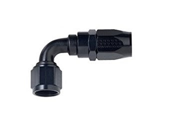 #4 x 90 Power Flow Hose End Black - 109004BL