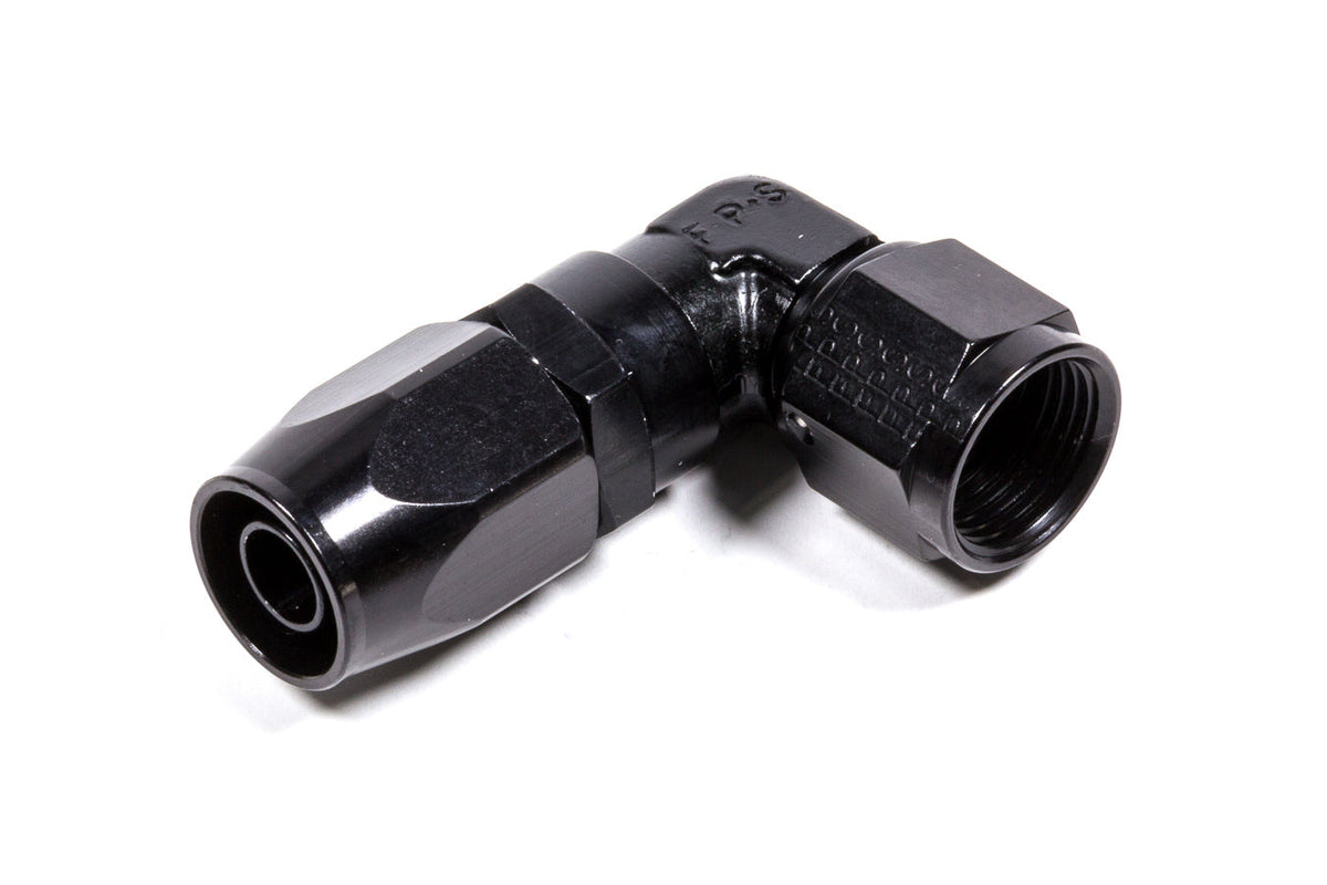 #8 x 90 Low Profile Forged Hose End Black - 109108BL