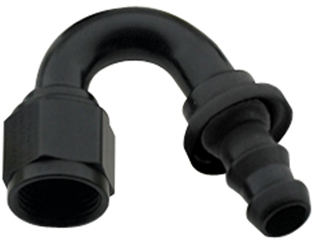 Hose Fitting #12 150 Deg Push Lock Black - 215012BL