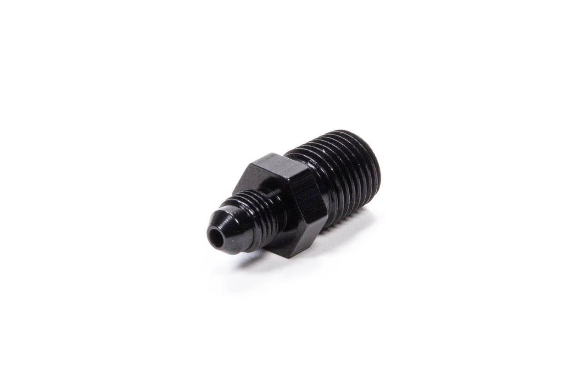 Straight Adapter Fitting #3 x 1/4 MPT Black - 481634BL