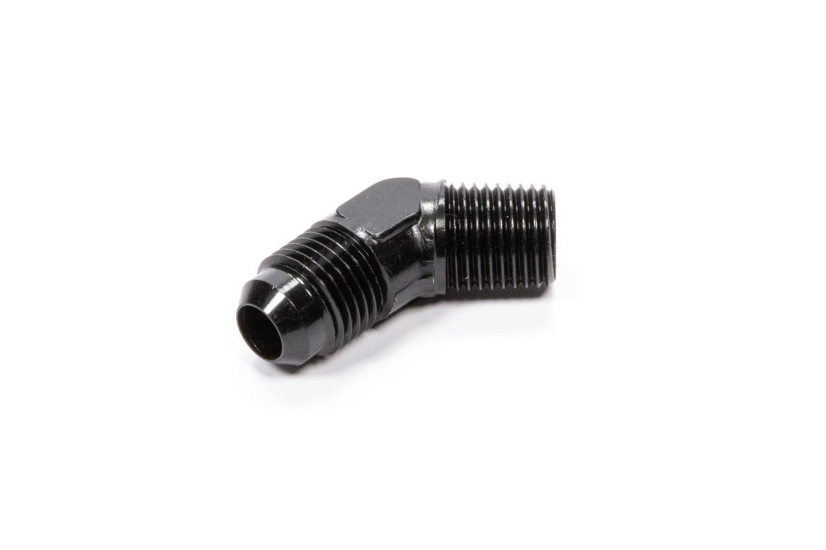 45 Deg Adapter Fitting #8 x 3/8 MPT Black - 482308BL