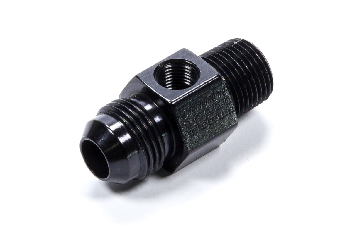 #8 X 3/8MPT Inline Gauge Adapter Fitting Black - 495004BL