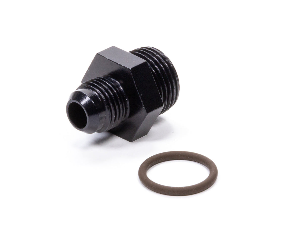 #6 x 3/4-16 (#8) Radius O-Ring Fitting Black - 495101BL