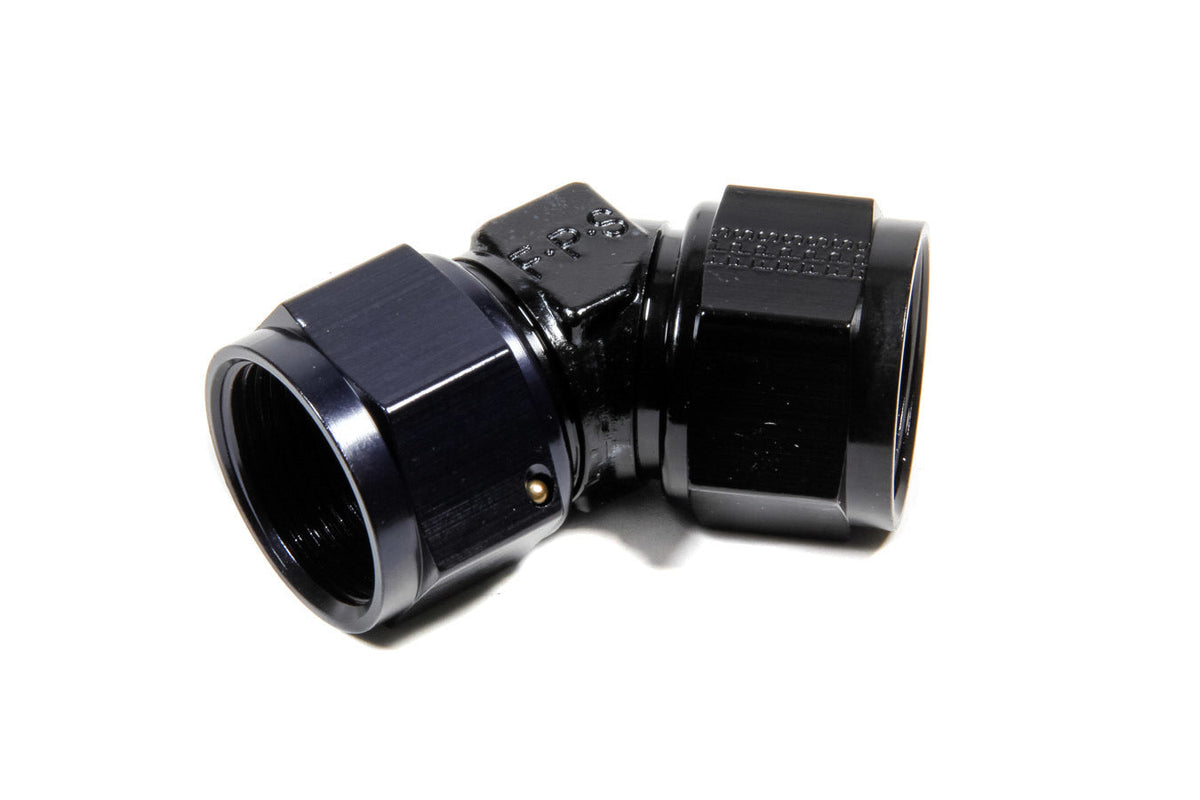 #12 45-Degree Female Couple Fitting Black - 496212BL