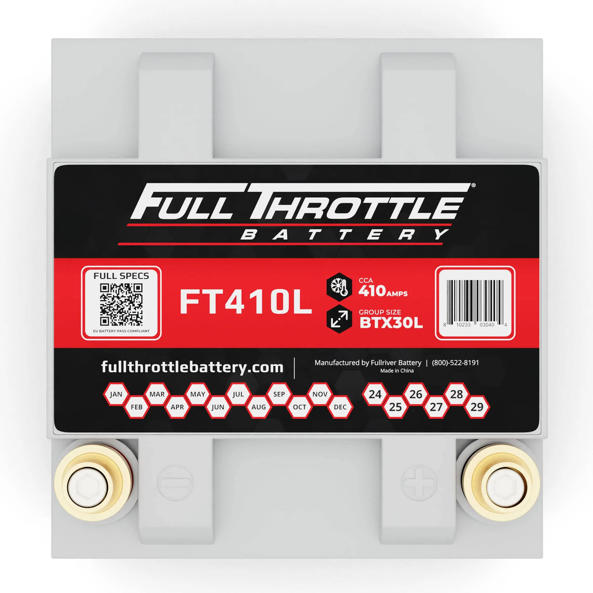 MeLe Design Full Throttle FT410L AGM Battery With Terminals