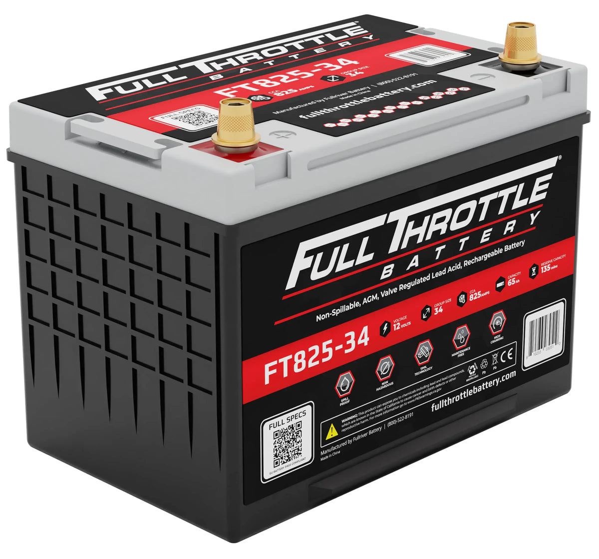 MeLe Design Full Throttle FT825-34 AGM Battery