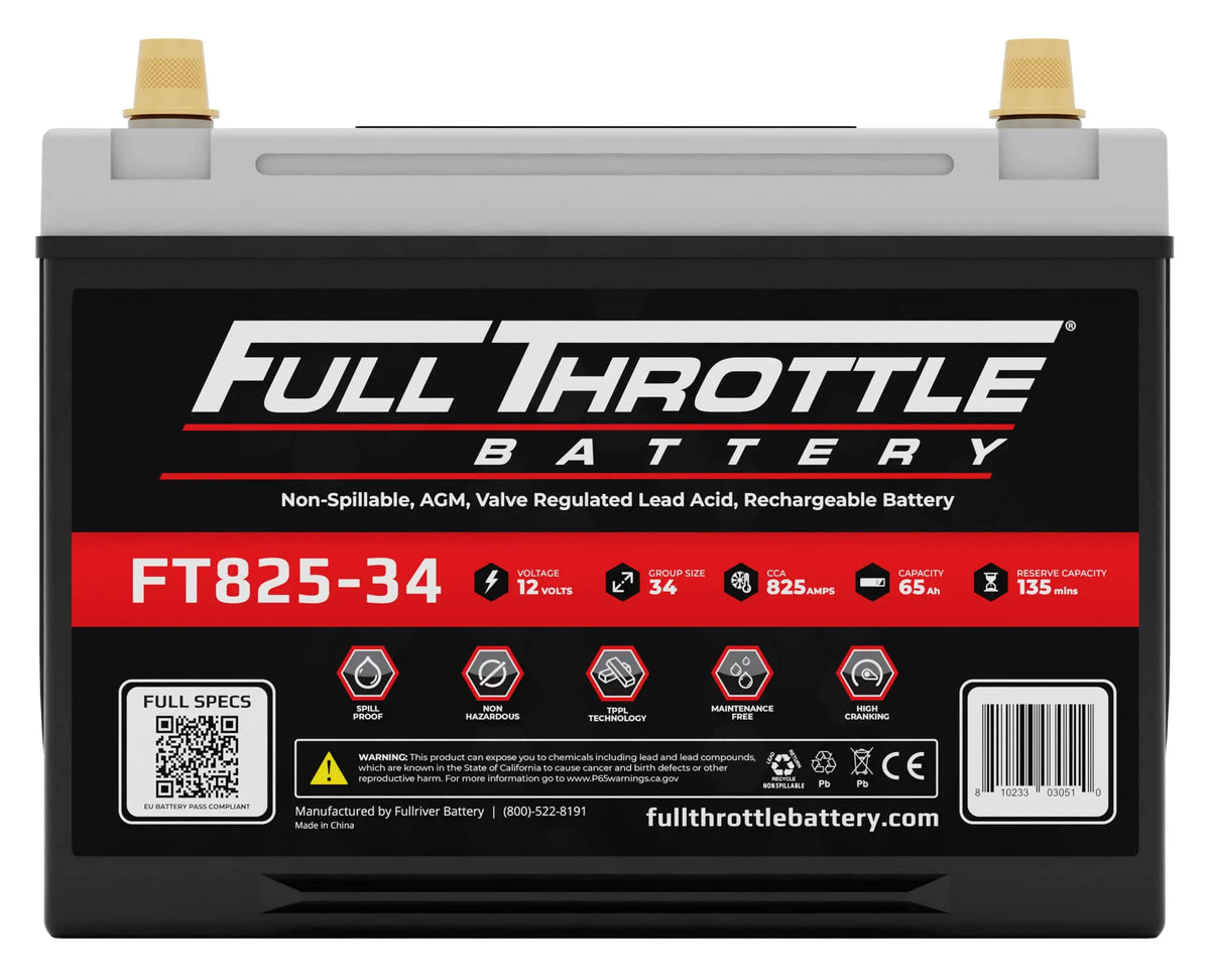 MeLe Design Full Throttle FT825-34 AGM Battery