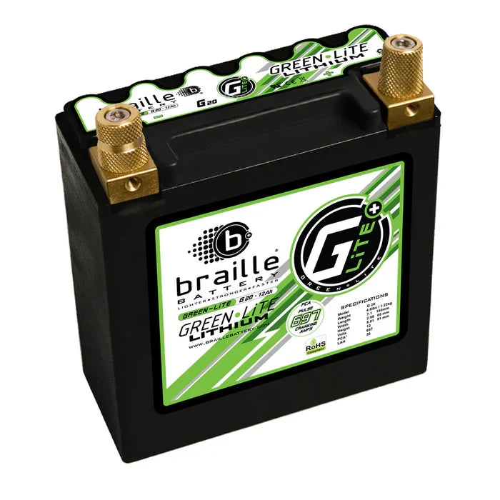MeLe Design Braille G20S GreenLite Automotive (Extra Capacity) Lithium Battery