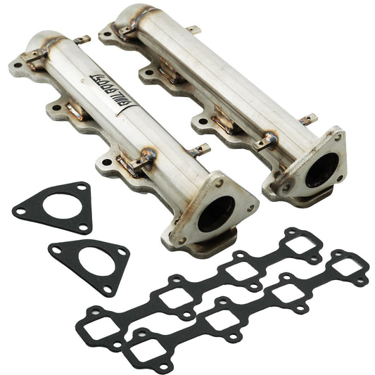 Bull Boost Stainless Steel Headers Manifolds For 2001-2016 Chevy GMC Duramax Diesel 6.6L