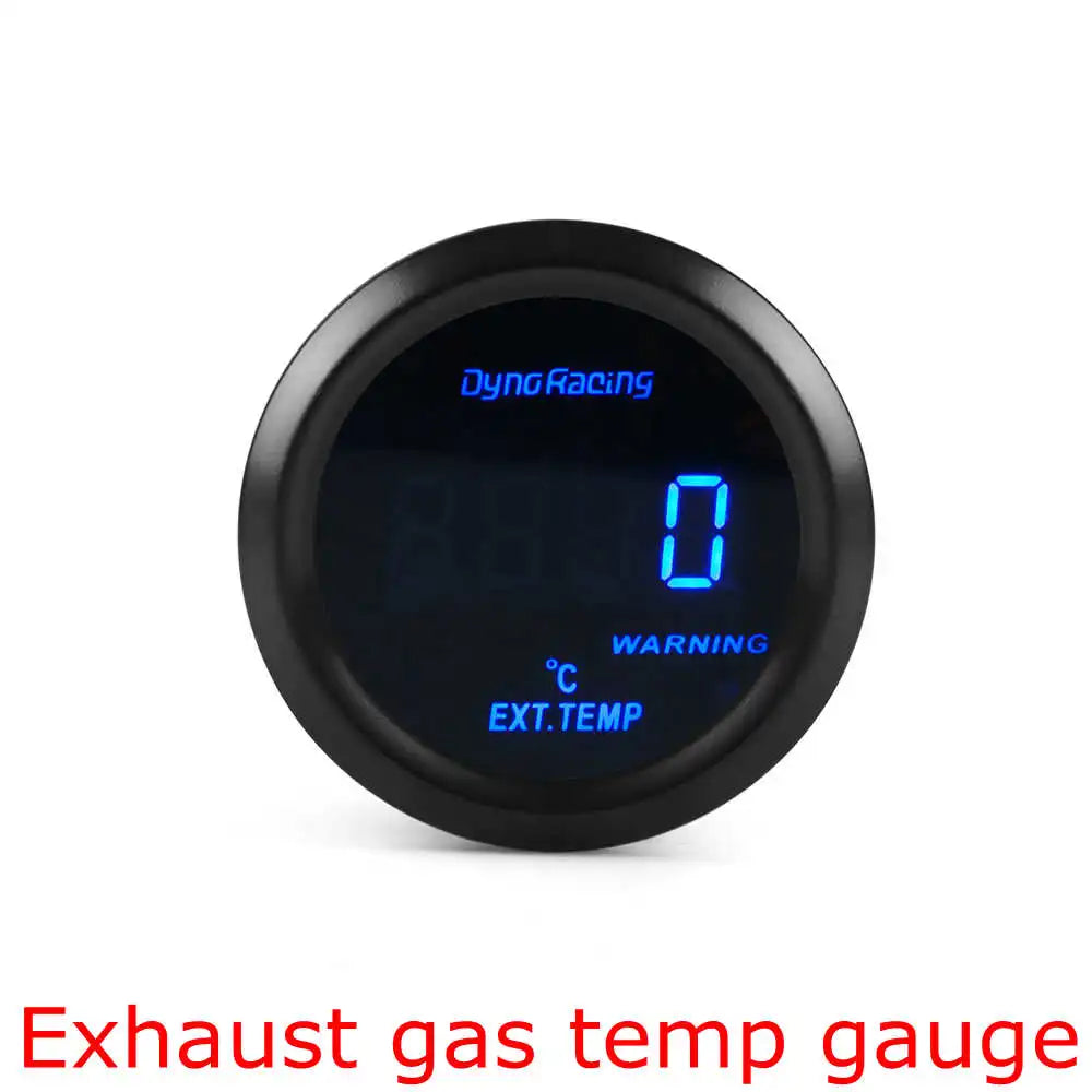 Dynoracing 52mm Digital Car Gauge Set | Turbo Boost Oil Temp Voltmeter Tachometer