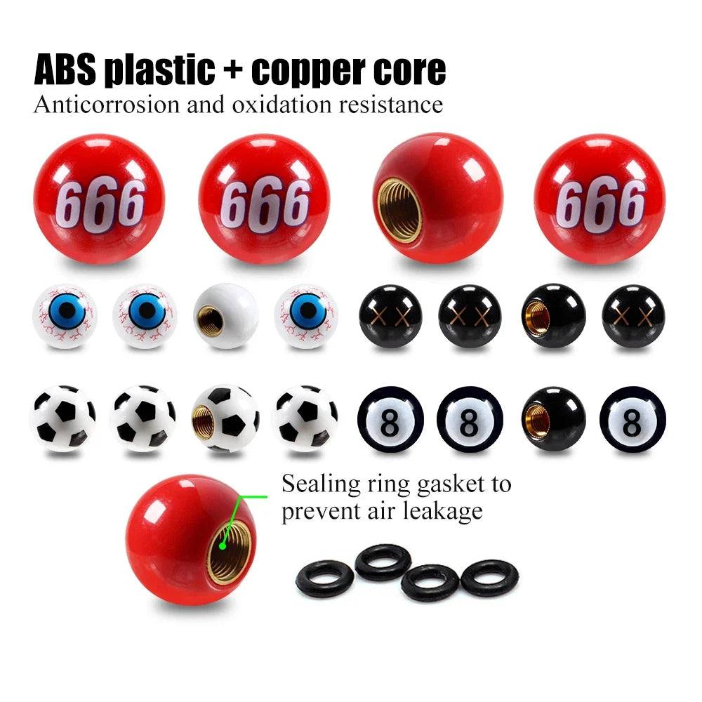 AUTCOAT 4/8Pcs Universal Car Tire Valve Caps | Dust Proof Stem Covers for Cars, Trucks, and SUVs