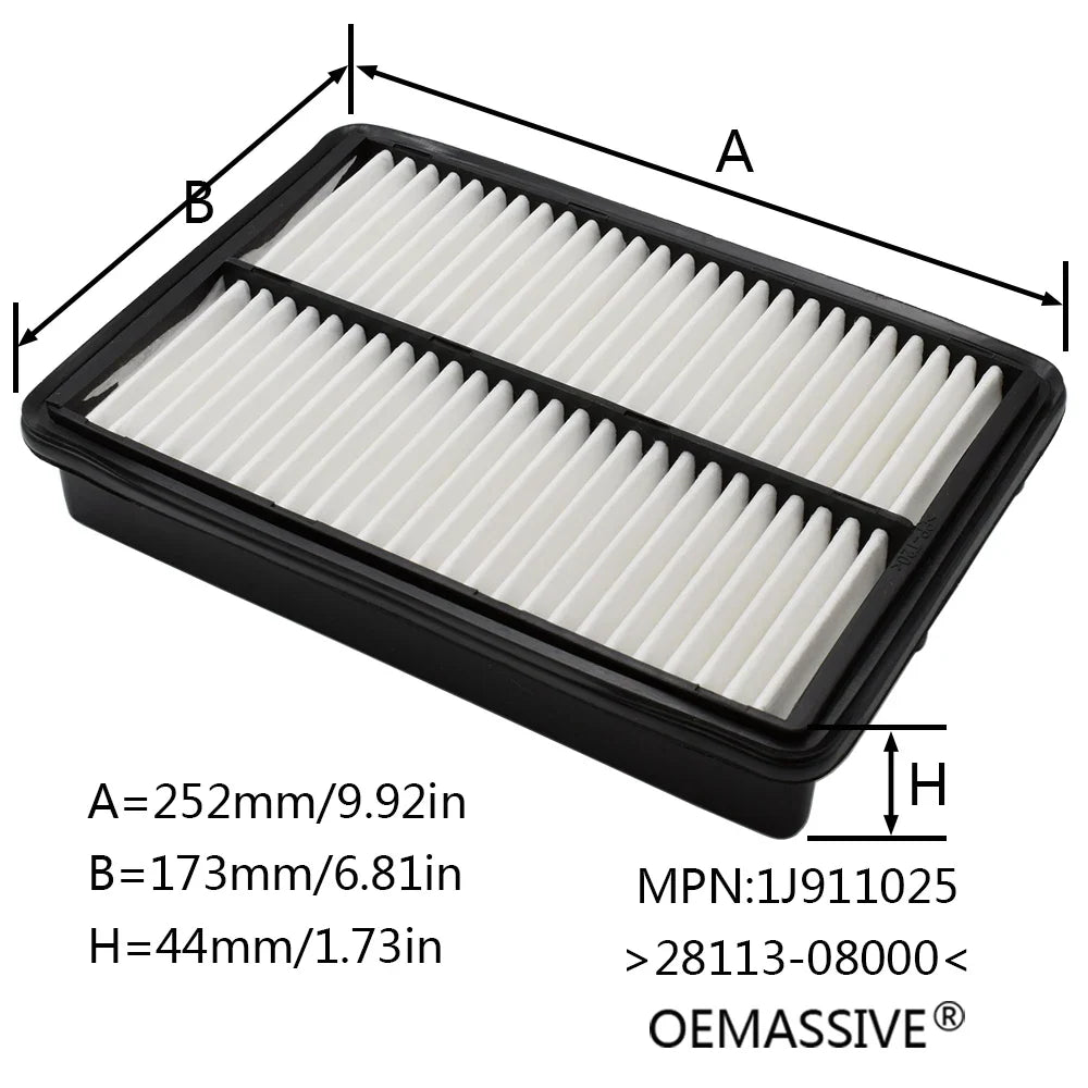 Air Filter for Hyundai Tucson JM / Kia Cerato & more 2005–2010 | 28113-08000 28113-2F250