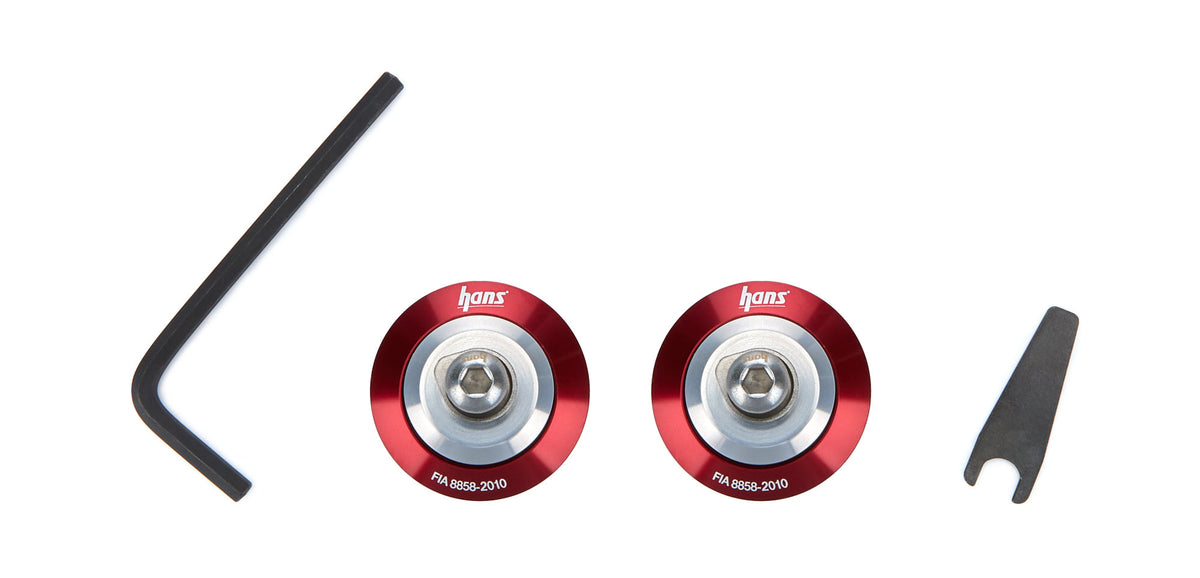 HANS Helmet Attachment Red Anchors - AK113112R