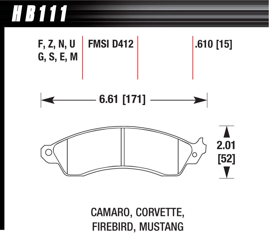Hps Brake Pads - HB111F610