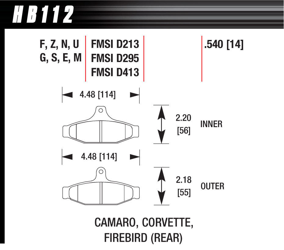 Hps Brake Pads - HB112F540