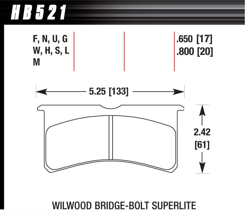 Brake Pads - HB521U800