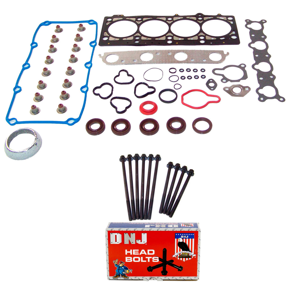 Cylinder Head Gasket set with Head Bolt Kit 1996-1999 Dodge, Plymouth 2.0L