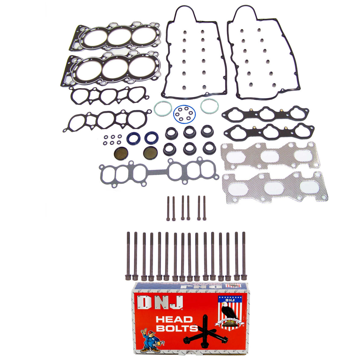 Cylinder Head Gasket set with Head Bolt Kit 1996-1997 Acura,Honda,Isuzu 3.2L