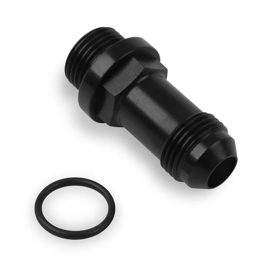 Holley 8an Carb Inlet Fitting Long Style - Black - 261531