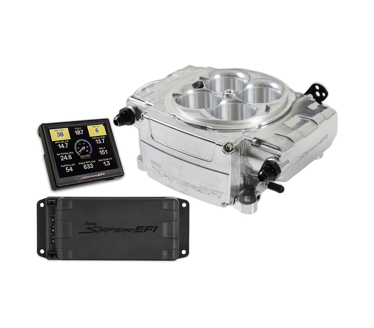 Holley Sniper 2 EFI Kit Polished w/PDM - 5505103PX