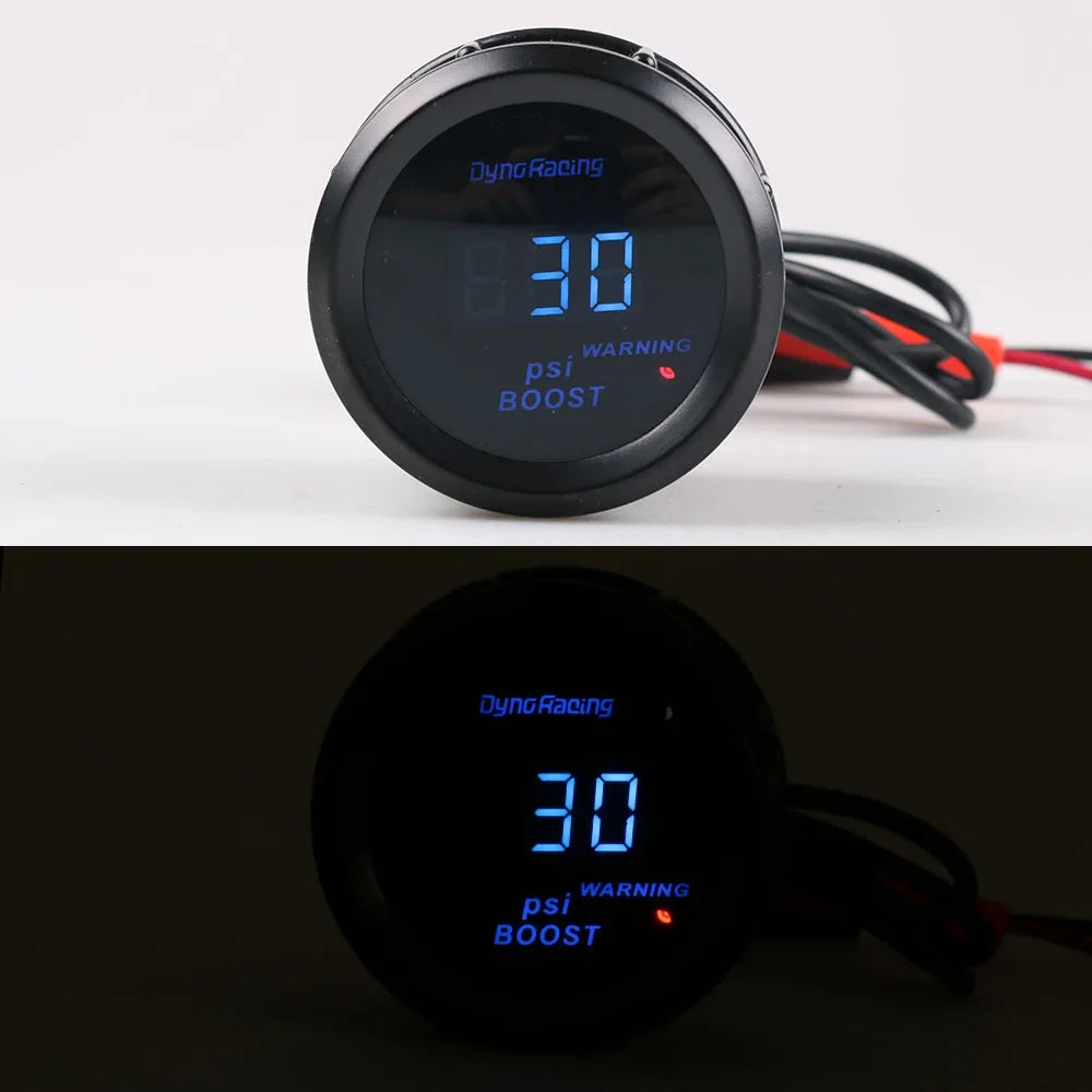 Dynoracing 52mm Digital Car Gauge Set | Turbo Boost Oil Temp Voltmeter Tachometer