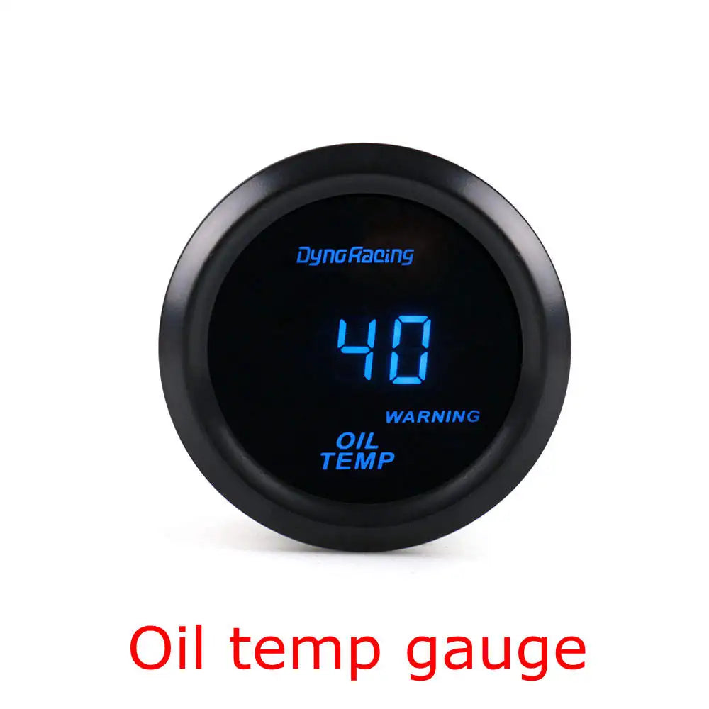 Dynoracing 52mm Digital Car Gauge Set | Turbo Boost Oil Temp Voltmeter Tachometer