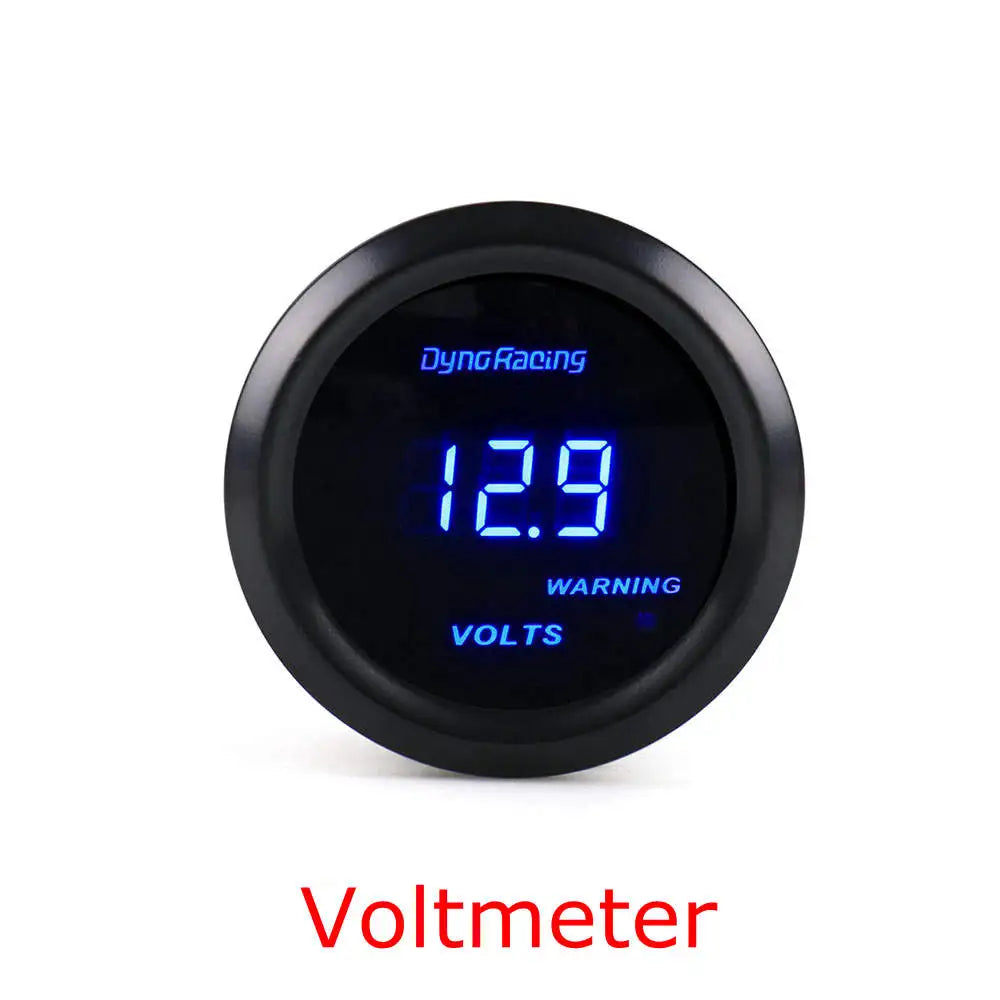 Dynoracing 52mm Digital Car Gauge Set | Turbo Boost Oil Temp Voltmeter Tachometer