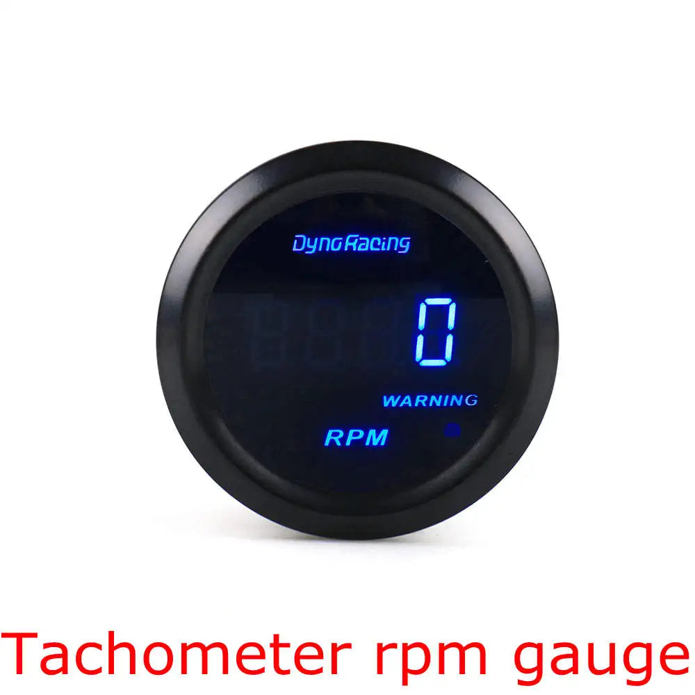 Dynoracing 52mm Digital Car Gauge Set | Turbo Boost Oil Temp Voltmeter Tachometer