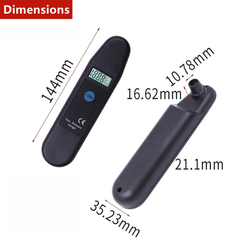 TG101 Digital Car Tire Pressure Gauge | LCD Display with PSI/KPA/BAR/KG/CM2