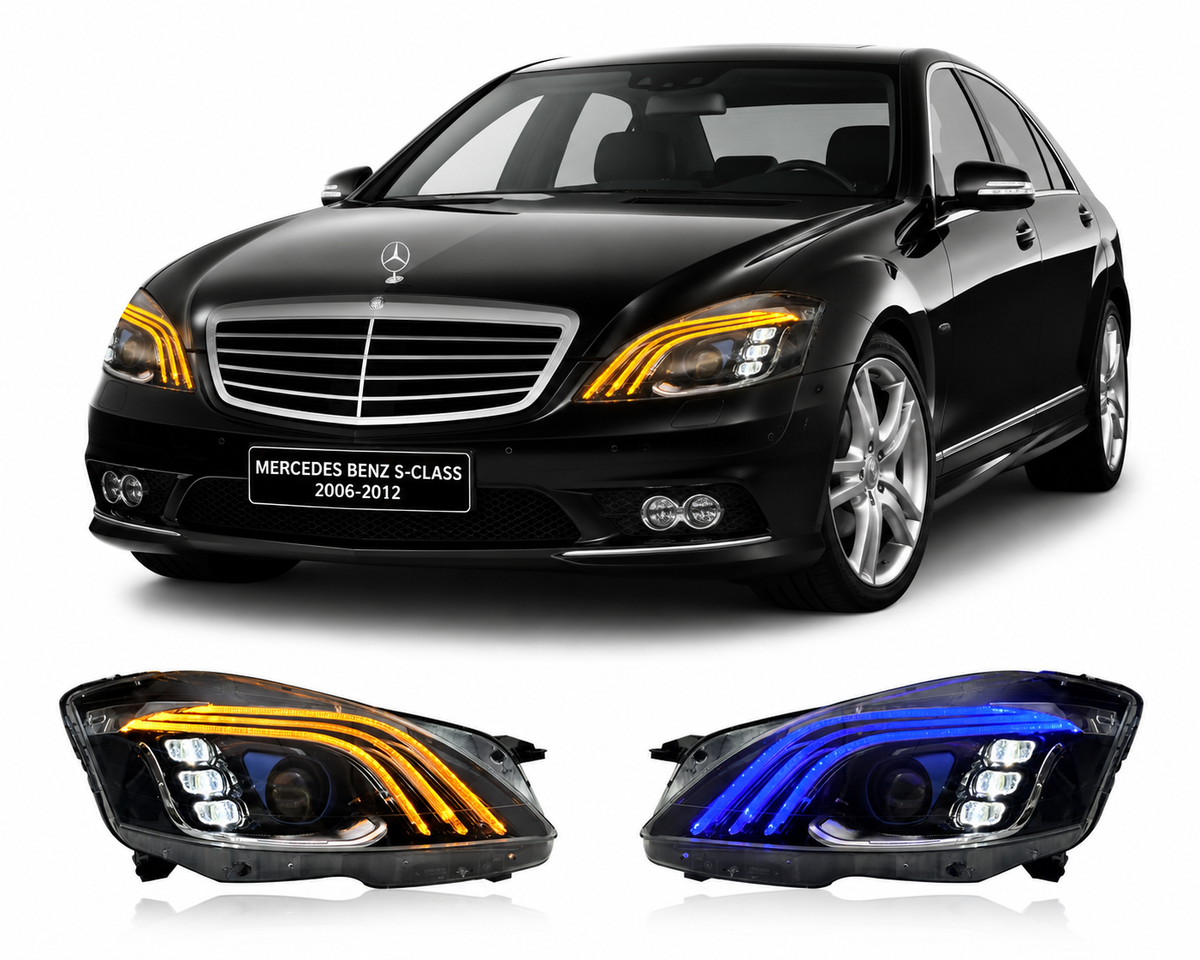 Maybach-Style LED Headlights for Mercedes-Benz S-Class W221 2006-2012