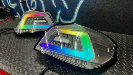 NTXGlow Clear Color Shifting Spec D Tail Lights (2015-2021 Subaru WRX)