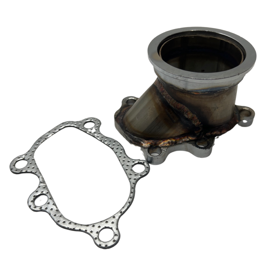 Bull Boost TD04 5 Bolt Turbo Down Pipe Flange 2.5" V Band Conversion Adapter For Subaru WRX