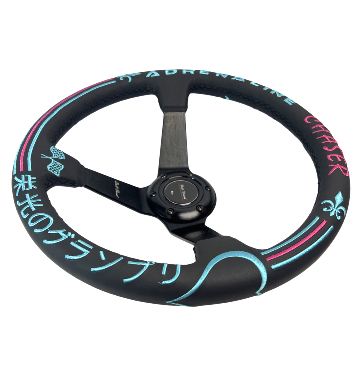 Leather 350mm Steering Wheel + Short Hub Adapter Kit For Ford F150 F350 F450