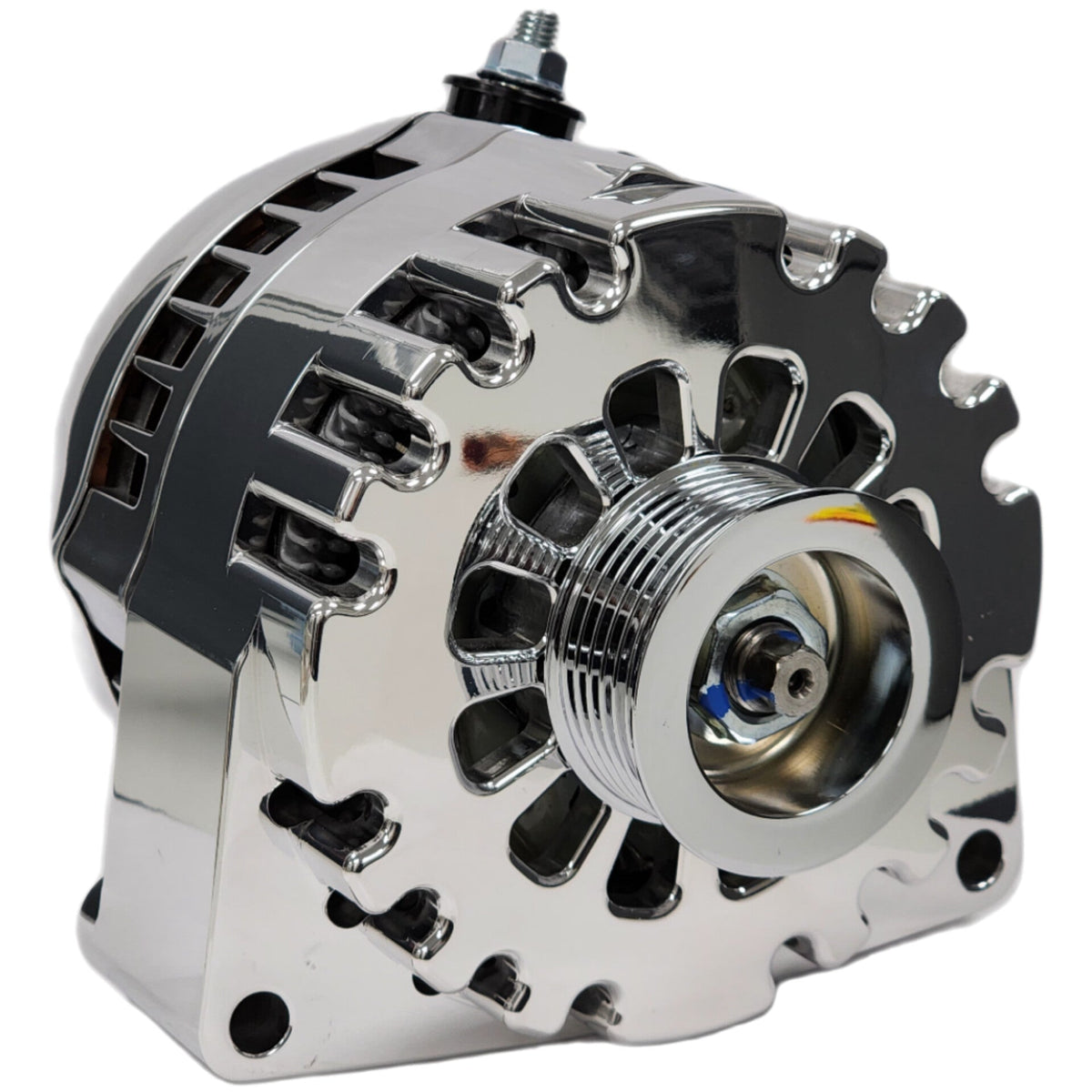 Mechman 170 Amp High Output Alternator 1996-2004 GM Truck 4.3L 4.8L 5.3L 5.7L 6L - Polished Billet