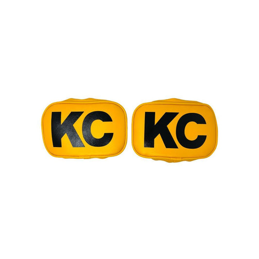 KC HiLiTES Vinyl Cover 5in x 7in Yellow w/Black Pair - 5601