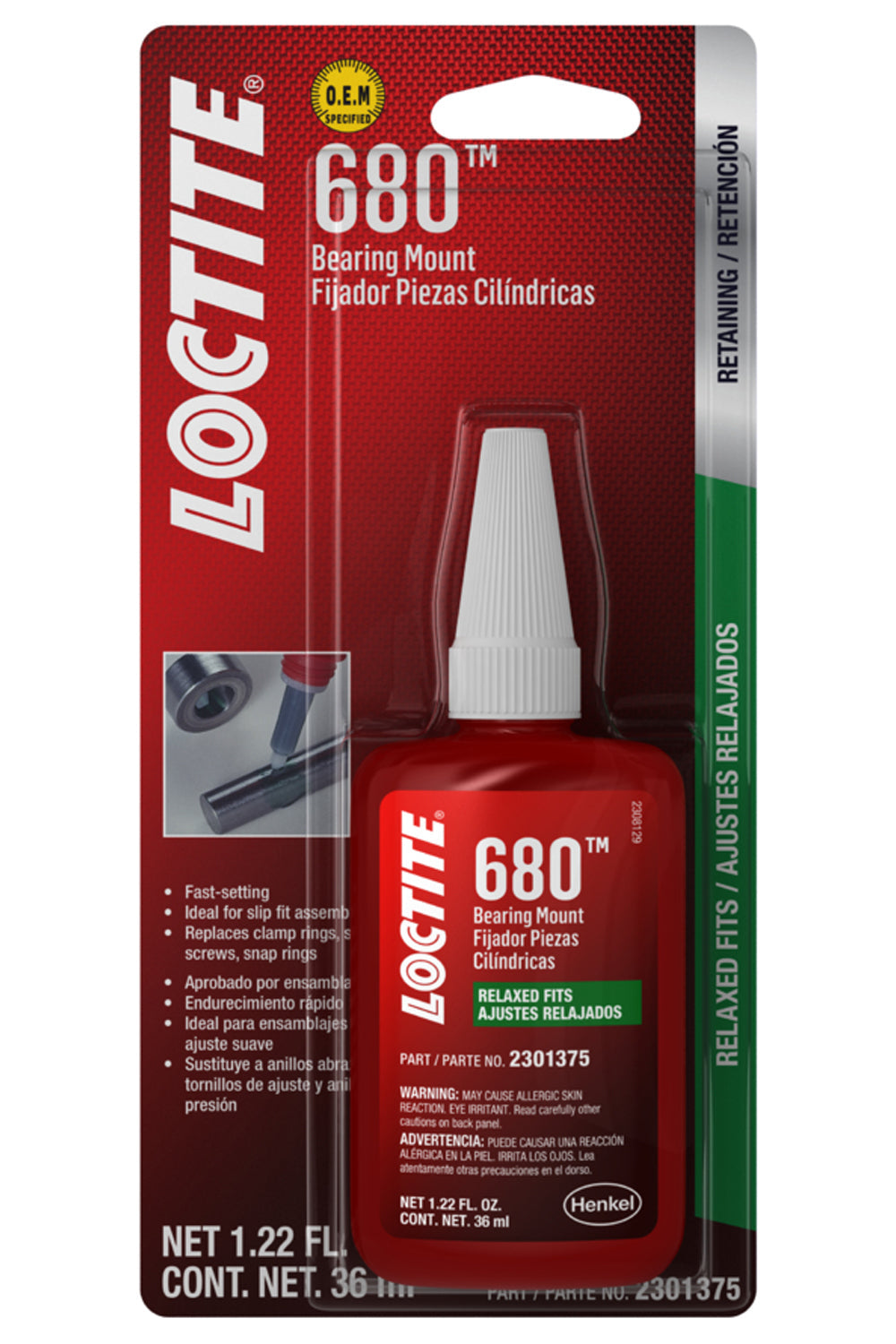 Loctite 680 Bearing Mount Retaining Compound - 2301375