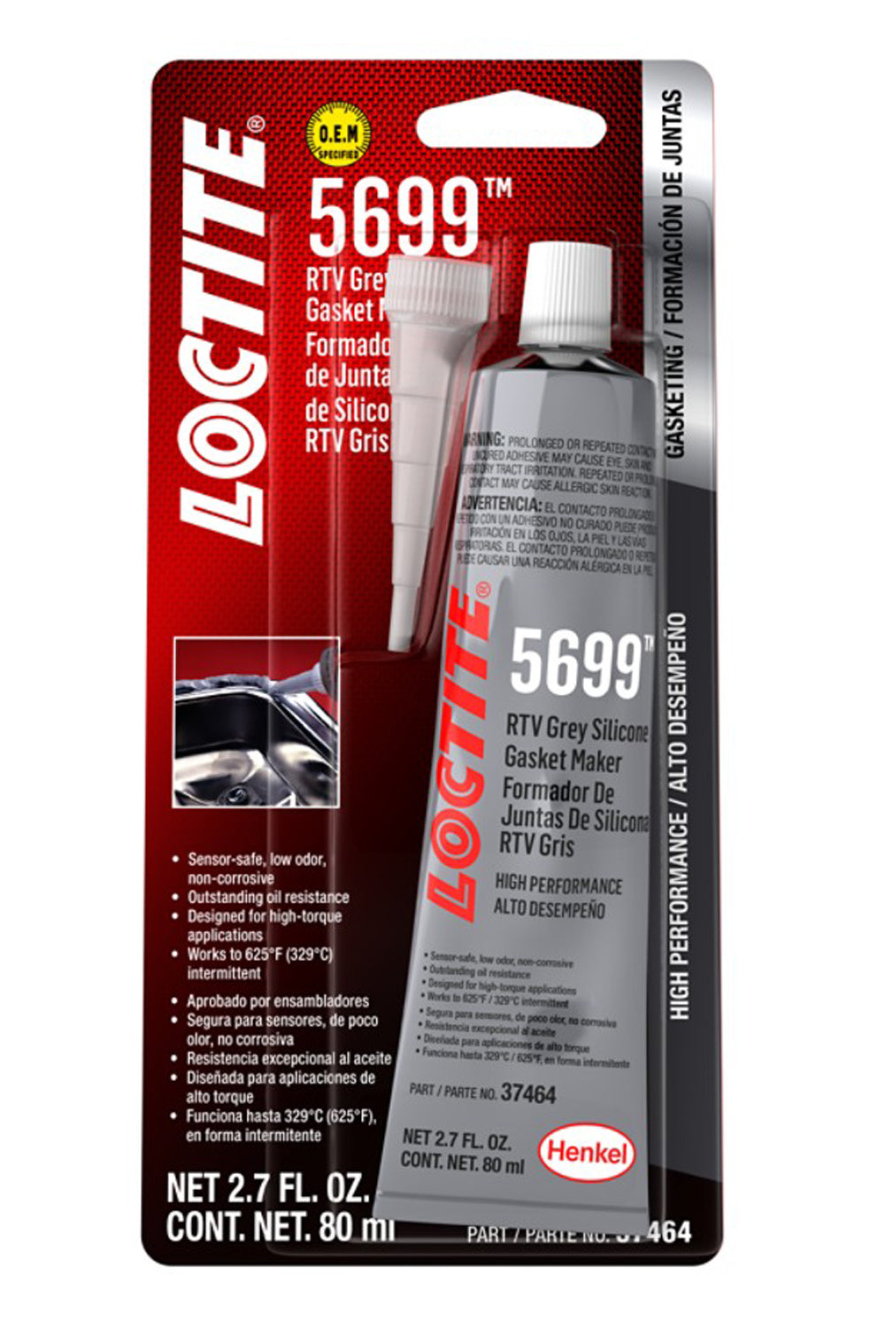 Loctite RTV 5699 Grey Silicone 80ml/2.7oz - 491982