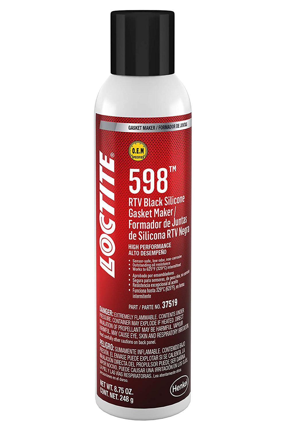 Loctite RTV 598 Black High Perfo rmance Silicone 8.75oz - 495075