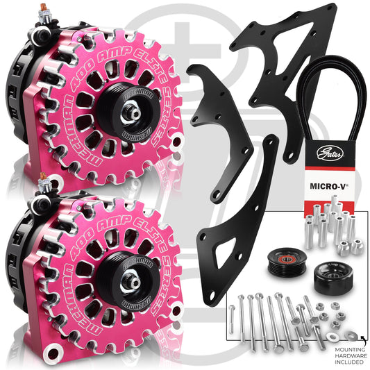 Mechman 800 Amp Pink Dual Alternator Kit for 2014 - 2018 GM Trucks