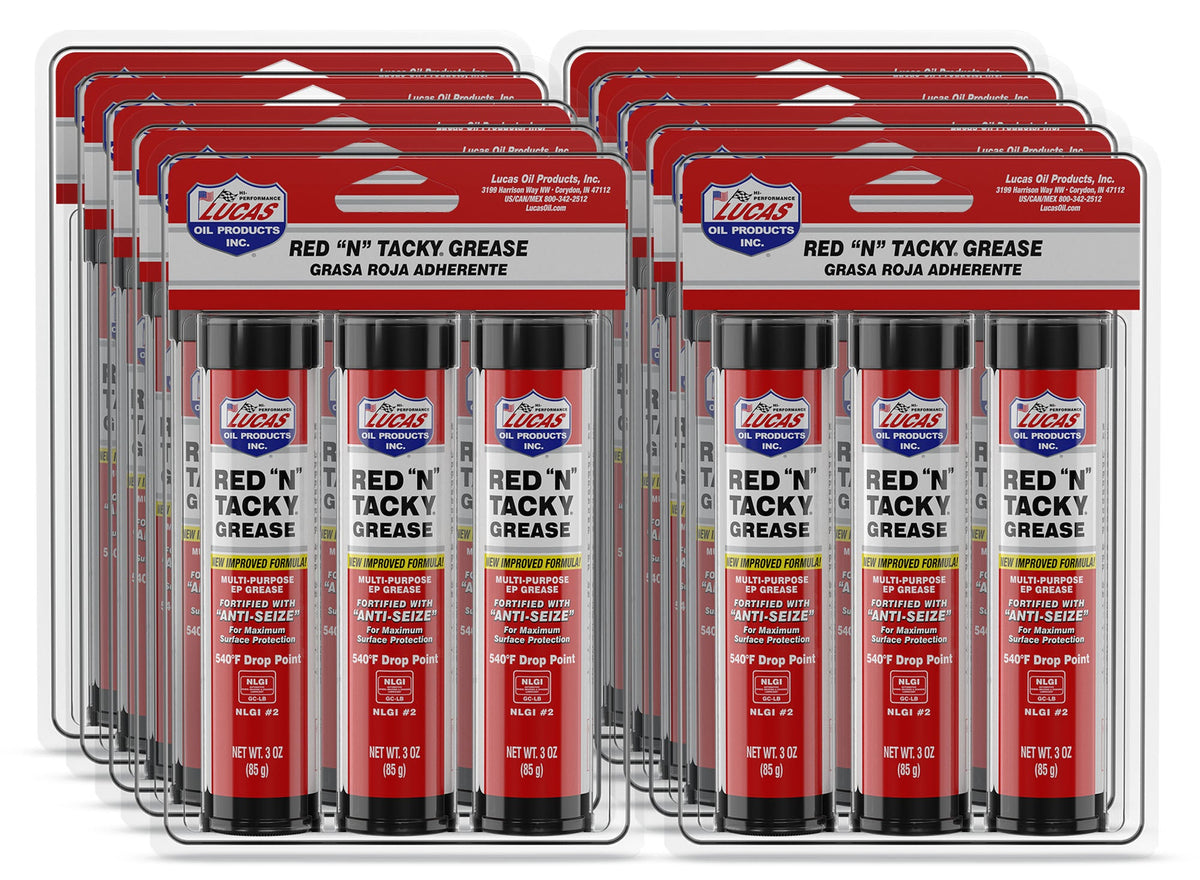 Lucas Oil Red N Tacky Grease Case 10 x (3x3oz)