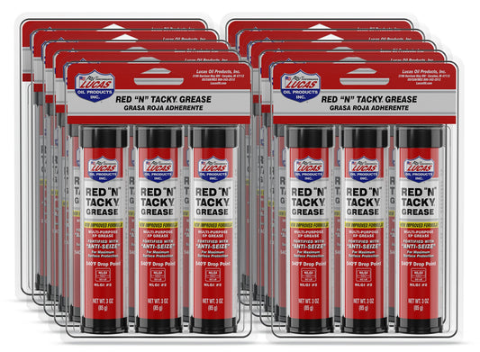 Lucas Oil Red N Tacky Grease Case 10 x (3x3oz)