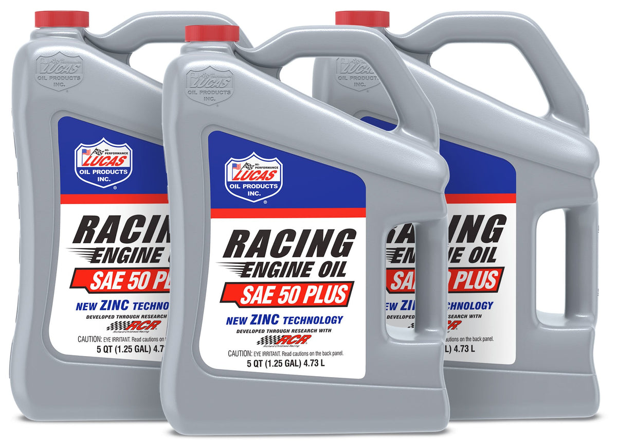 50 Plus Racing Motor Oil Case 3 x 5 Quart Bottles - 10347