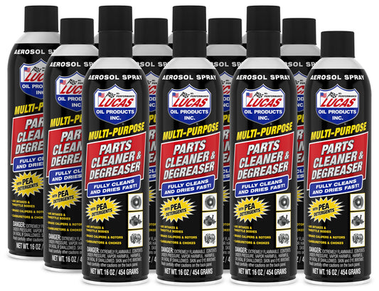 Lucas Oil Parts Cleaner & Degrease r Case 12x16oz