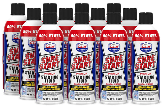 Lucas Oil Sure Start Starting Flui d Case 12 x 10.7 Ounce