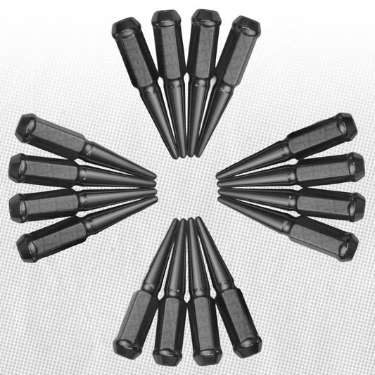 50 Caliber Racing 1/2 Inch Extended Spike Lug Nuts - 60 Degree Taper Seat