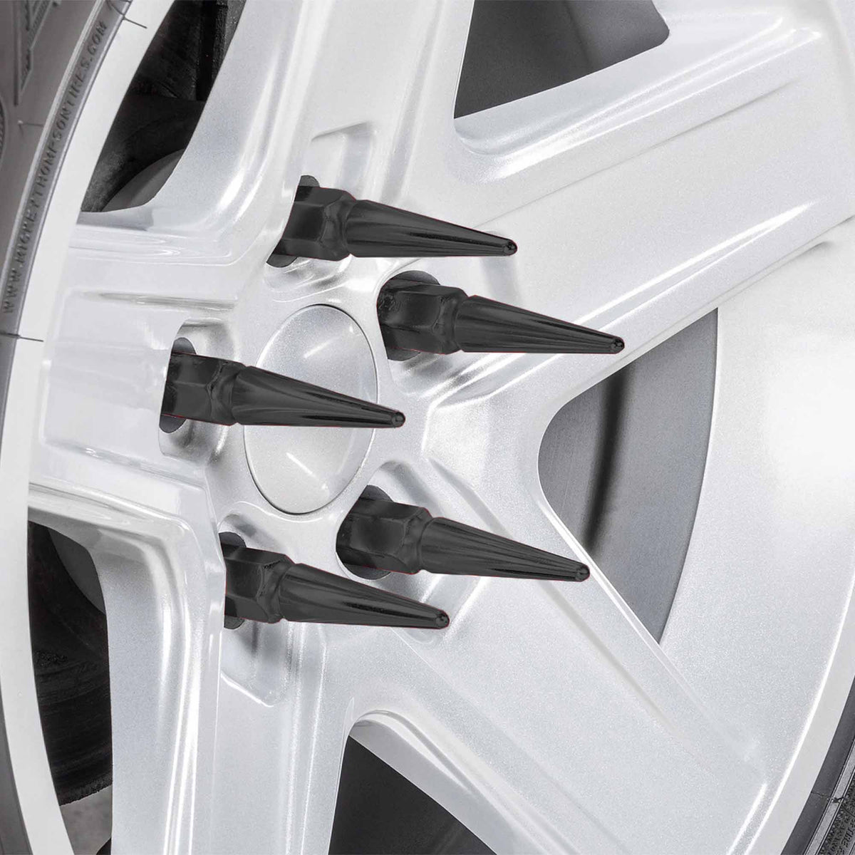 50 Caliber Racing 14x1.5mm Extended Spike Lug Nuts - 60 Degree Taper Seat