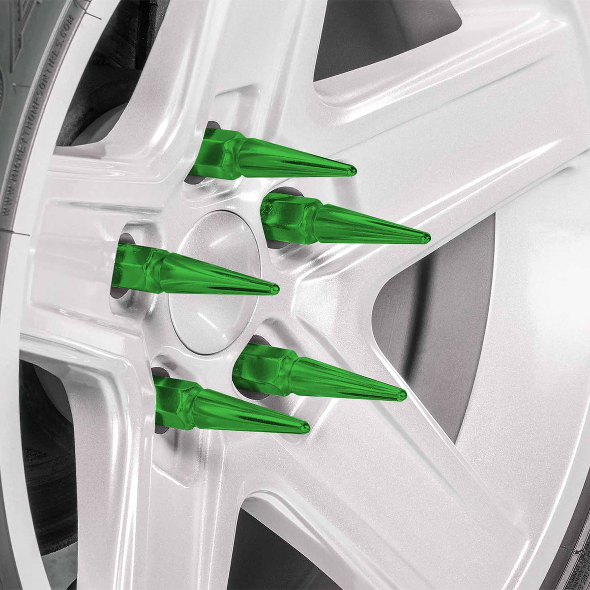 50 Caliber Racing 14x1.5mm Extended Spike Lug Nuts - 60 Degree Taper Seat