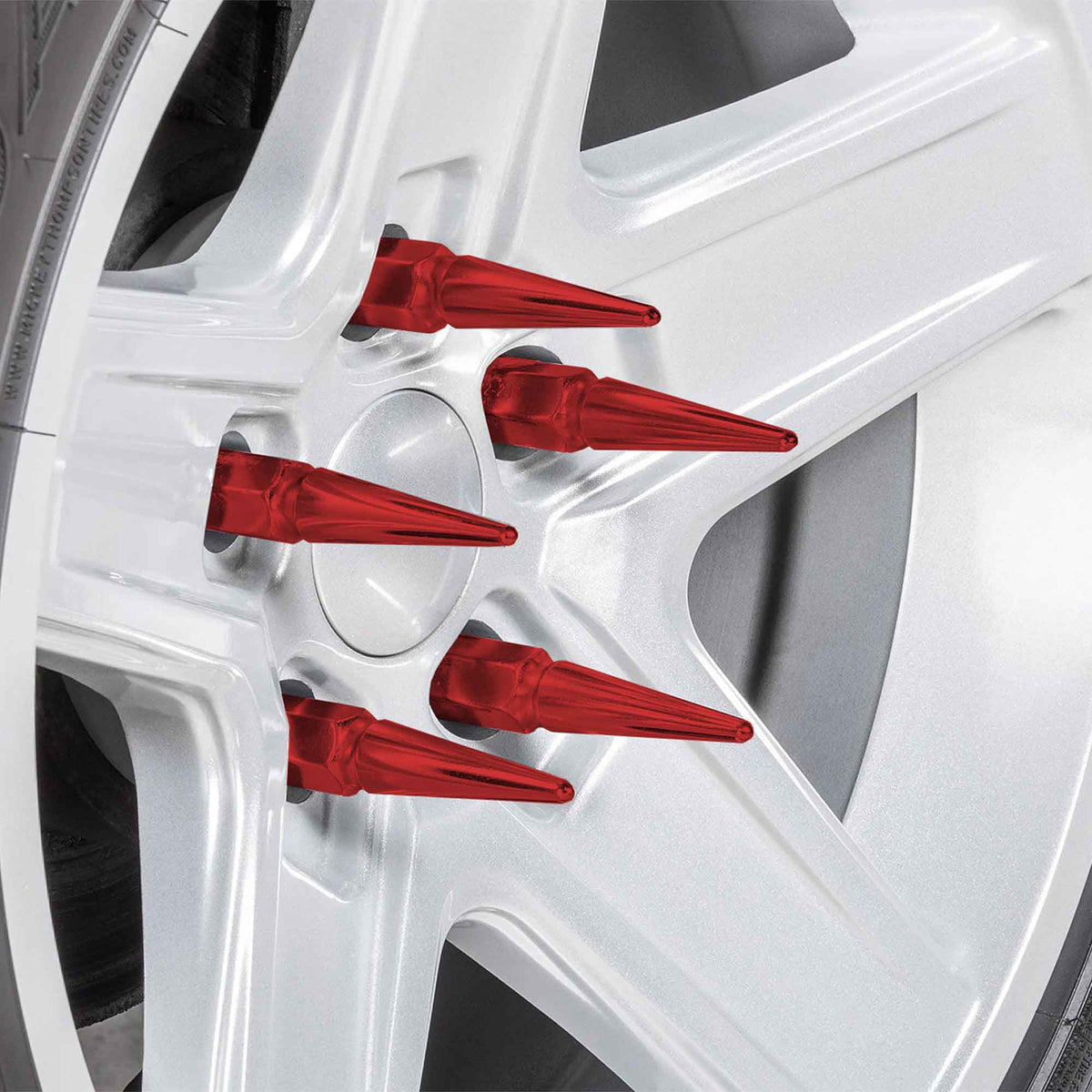 50 Caliber Racing 10x1.25mm Extended Spike Lug Nuts - 60 Degree Taper Seat