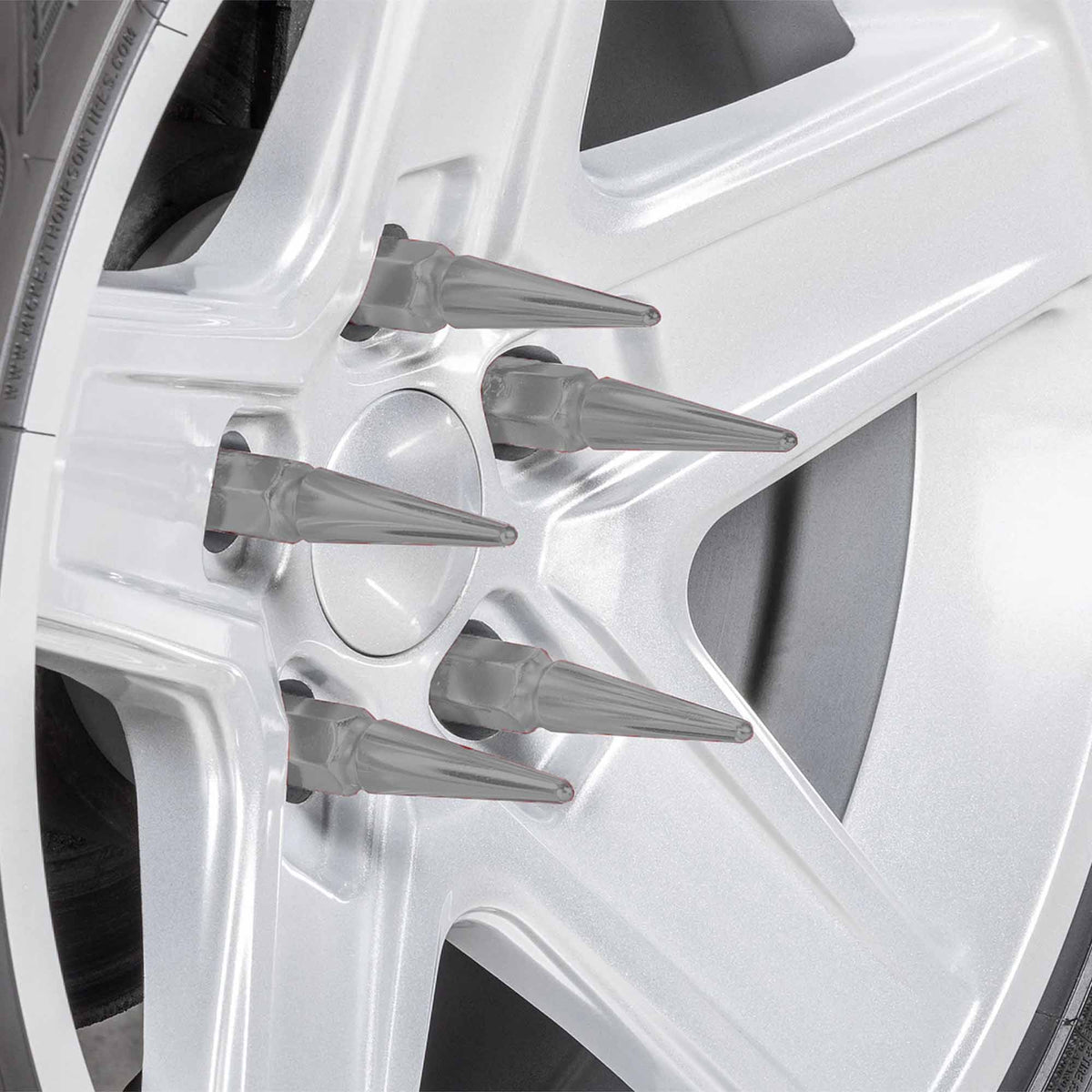 50 Caliber Racing 12x1.5mm Extended Spike Lug Nuts - 60 Degree Taper Seat
